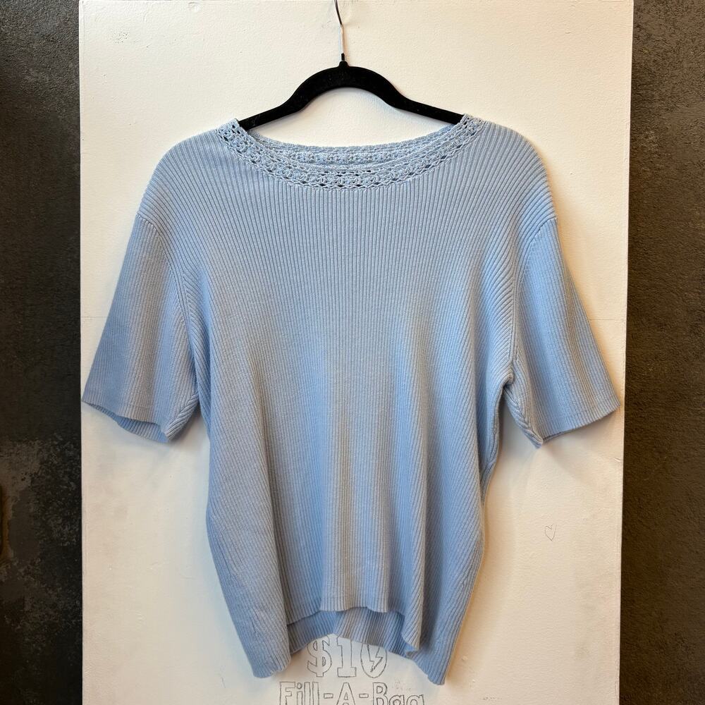 Sag Harbor Vintage Blue Knit Sweater